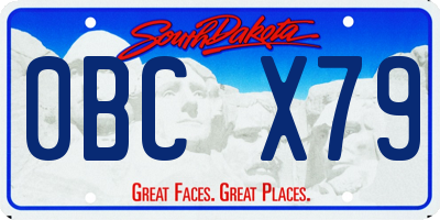 SD license plate 0BCX79