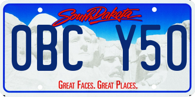 SD license plate 0BCY50