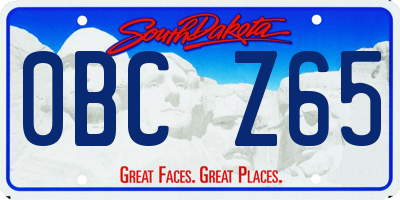 SD license plate 0BCZ65