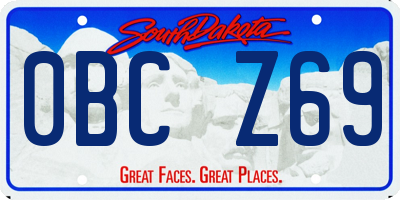 SD license plate 0BCZ69