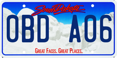 SD license plate 0BDA06