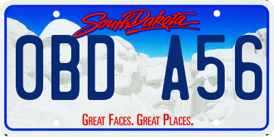 SD license plate 0BDA56