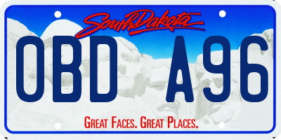 SD license plate 0BDA96