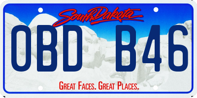 SD license plate 0BDB46