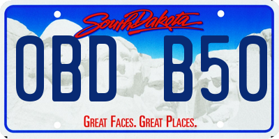 SD license plate 0BDB50