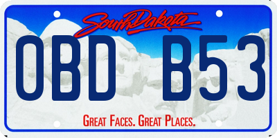 SD license plate 0BDB53