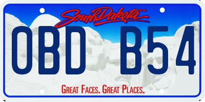 SD license plate 0BDB54