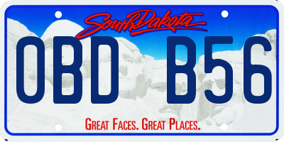 SD license plate 0BDB56