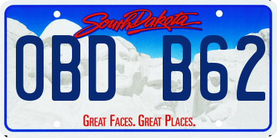 SD license plate 0BDB62