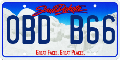 SD license plate 0BDB66