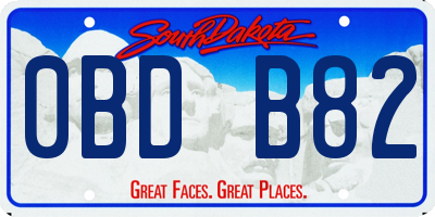 SD license plate 0BDB82