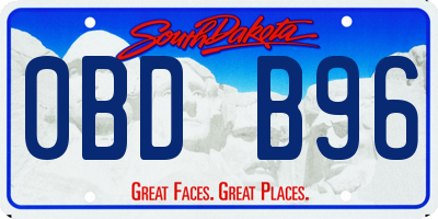 SD license plate 0BDB96