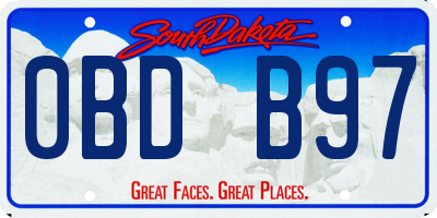 SD license plate 0BDB97