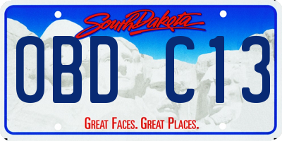 SD license plate 0BDC13