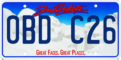 SD license plate 0BDC26