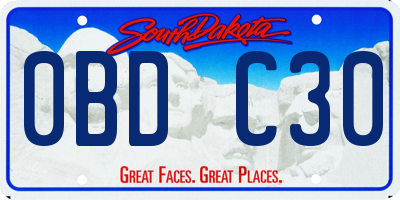 SD license plate 0BDC30