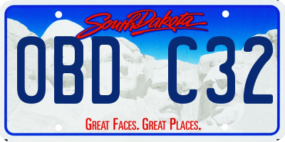 SD license plate 0BDC32