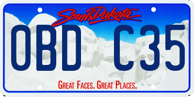 SD license plate 0BDC35