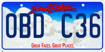 SD license plate 0BDC36
