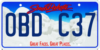 SD license plate 0BDC37