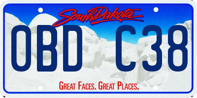 SD license plate 0BDC38
