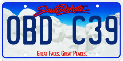 SD license plate 0BDC39