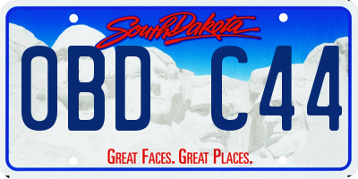 SD license plate 0BDC44