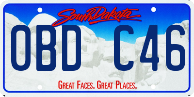 SD license plate 0BDC46