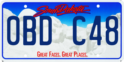 SD license plate 0BDC48