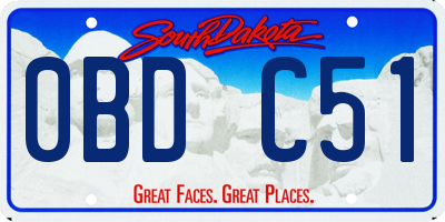 SD license plate 0BDC51