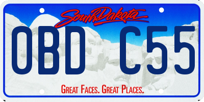SD license plate 0BDC55