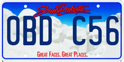 SD license plate 0BDC56