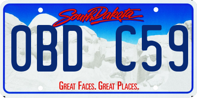 SD license plate 0BDC59