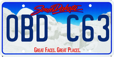 SD license plate 0BDC63