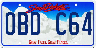SD license plate 0BDC64