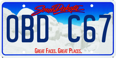 SD license plate 0BDC67
