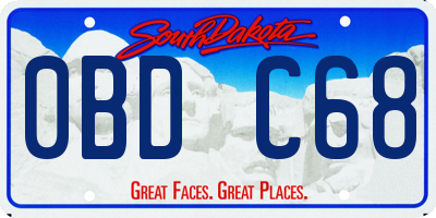 SD license plate 0BDC68