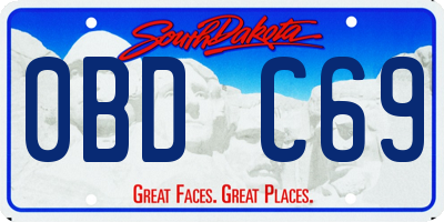 SD license plate 0BDC69