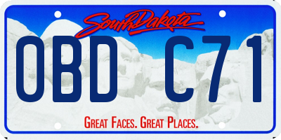 SD license plate 0BDC71