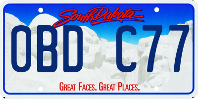 SD license plate 0BDC77