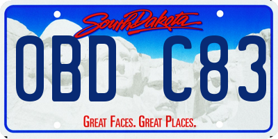 SD license plate 0BDC83