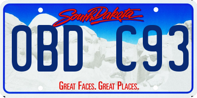 SD license plate 0BDC93