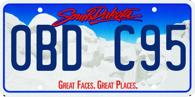 SD license plate 0BDC95