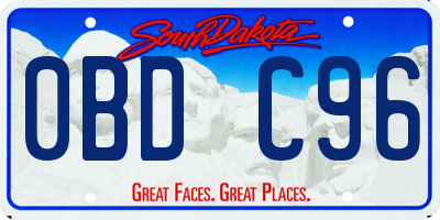 SD license plate 0BDC96