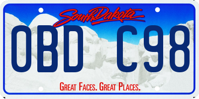 SD license plate 0BDC98