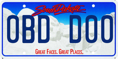 SD license plate 0BDD00