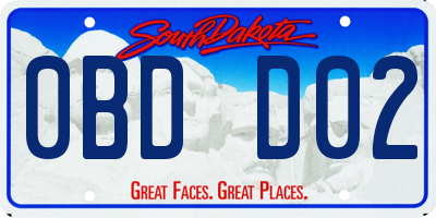SD license plate 0BDD02