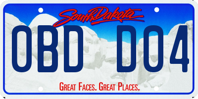 SD license plate 0BDD04