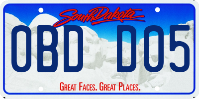 SD license plate 0BDD05
