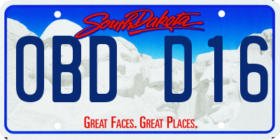 SD license plate 0BDD16